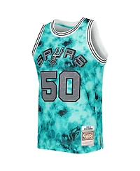 Men's Mitchell & Ness David Robinson Teal San Antonio Spurs 1998-99 Galaxy Swingman Jersey