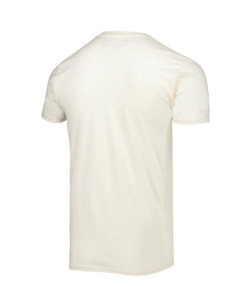 Men's Mitchell & Ness Cream Golden State Warriors Hardwood Classics Americana Freedom T-shirt