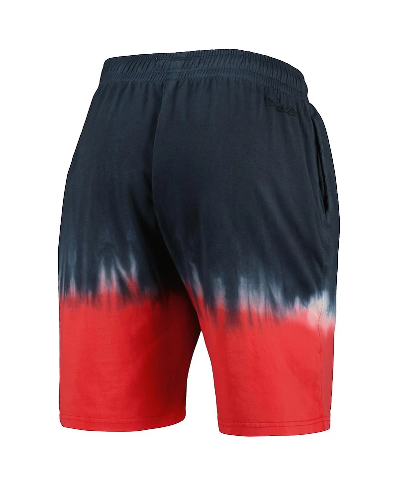 Men's Mitchell & Ness Navy and Red Philadelphia 76ers Hardwood Classic Authentic Shorts