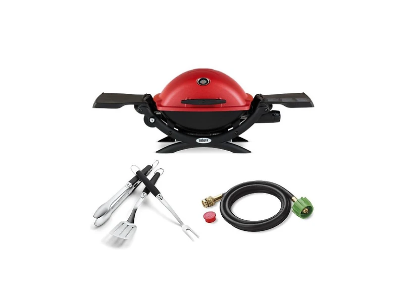 Weber Q 1200 Liquid Propane Gas Grill Red Classic