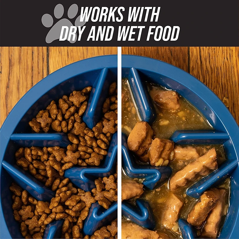 Leashboss Elevated Slow Dog Feed Bowl - 4 Cup