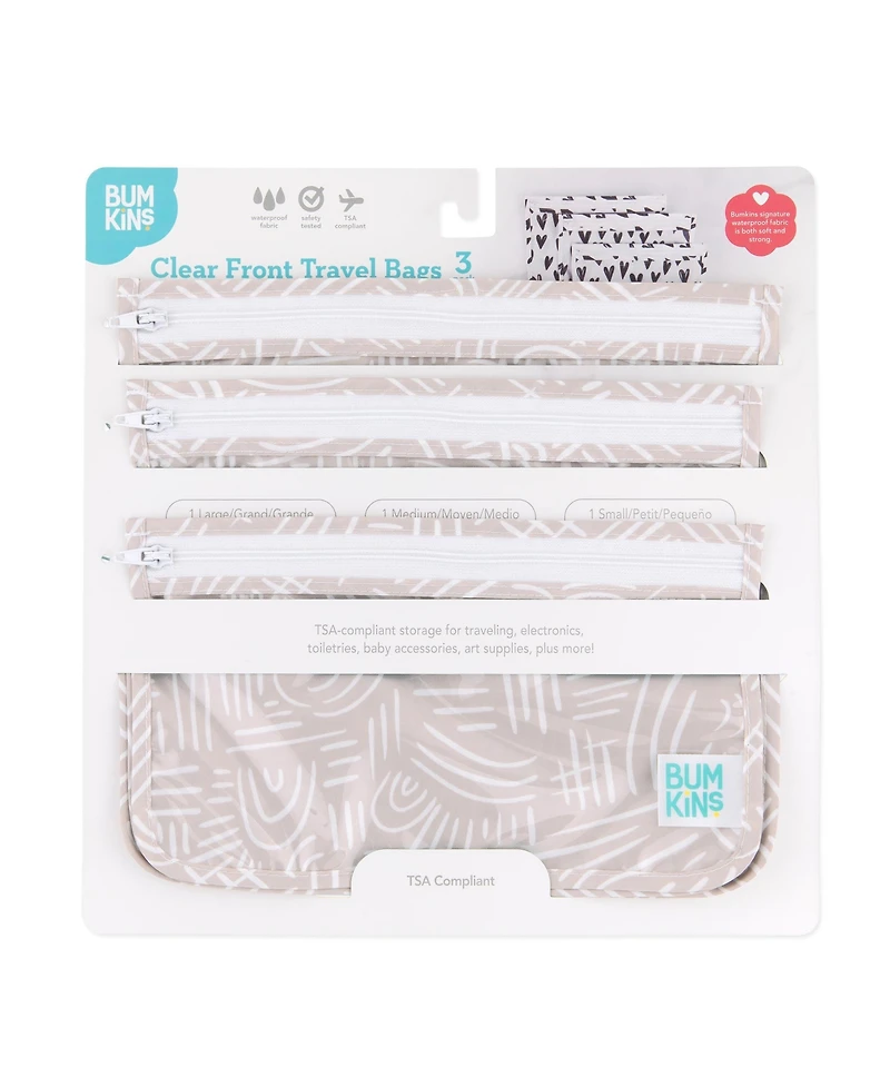 Bumkins Baby Girls Printed Travel Water Resistant Bag, Pack of 3