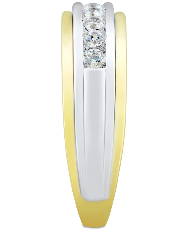 Grown With Love Men's Lab Diamond Band (1/2 ct. t.w.) 10k Two-Tone Gold