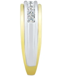 Grown With Love Men's Lab Diamond Band (1/2 ct. t.w.) 10k Two-Tone Gold