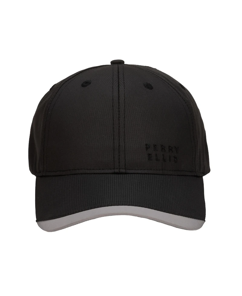 Perry Ellis Men's Ripstop Low Profile Baseball Golf Cap, Embroidered Logo