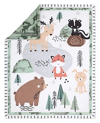 The Peanutshell Woodland Camo Crib Bedding Set for Baby Boys, 3 Piece Nursery Bed Set, Crib Comforter, Fitted Sheet, Crib Skirt