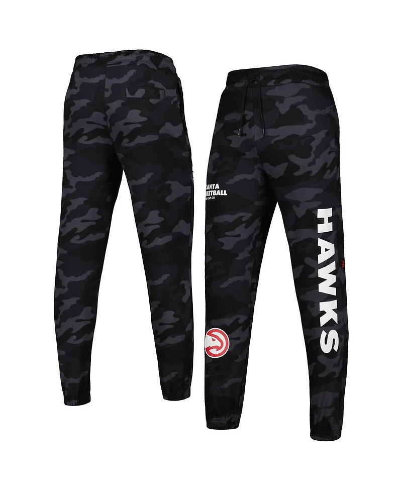 Men's New Era Black, Camo Atlanta Hawks Tonal Joggers