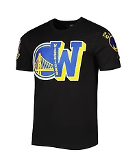 Men's Pro Standard Black Golden State Warriors Mash Up Capsule T-shirt