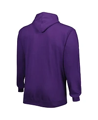 Men's Purple Los Angeles Lakers Big and Tall Heart Soul Pullover Hoodie