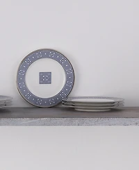 Noritake Infinity 4 Piece Bread Butter/Appetizer Plate Set