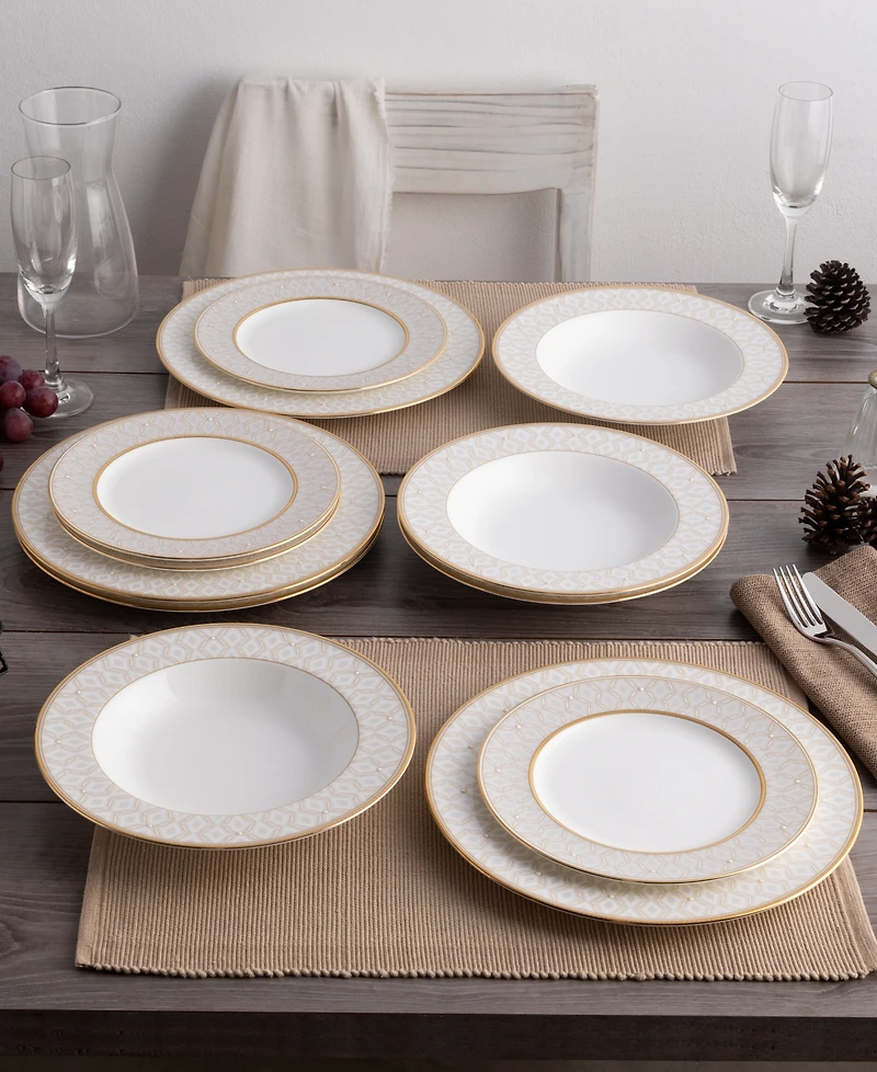 Noritake Noble Pearl 12 Pc. Set, Service For 4
