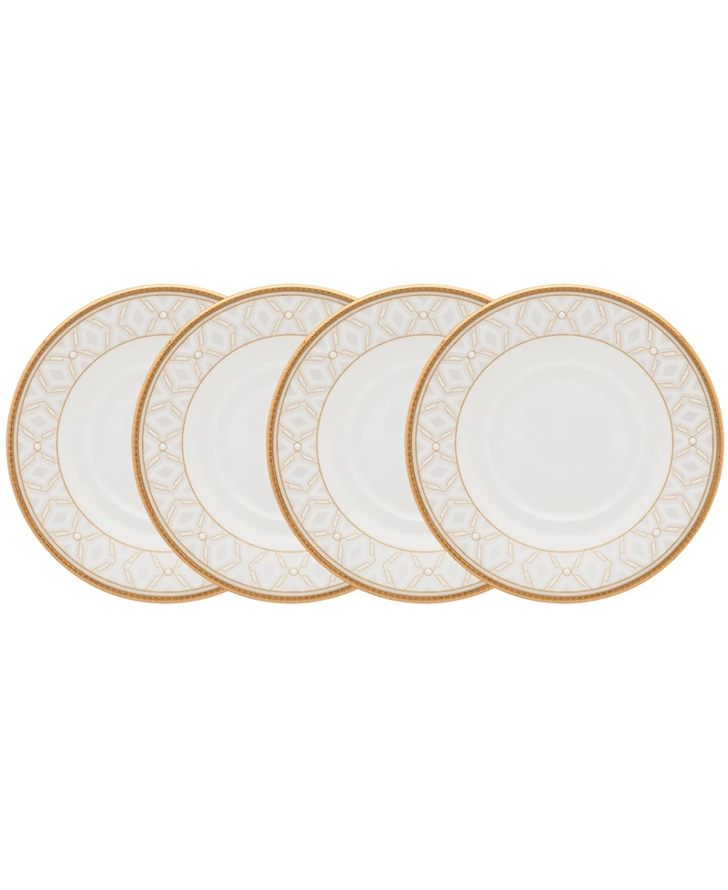 Noritake Noble Pearl Set Of 4 Saucers, 6"