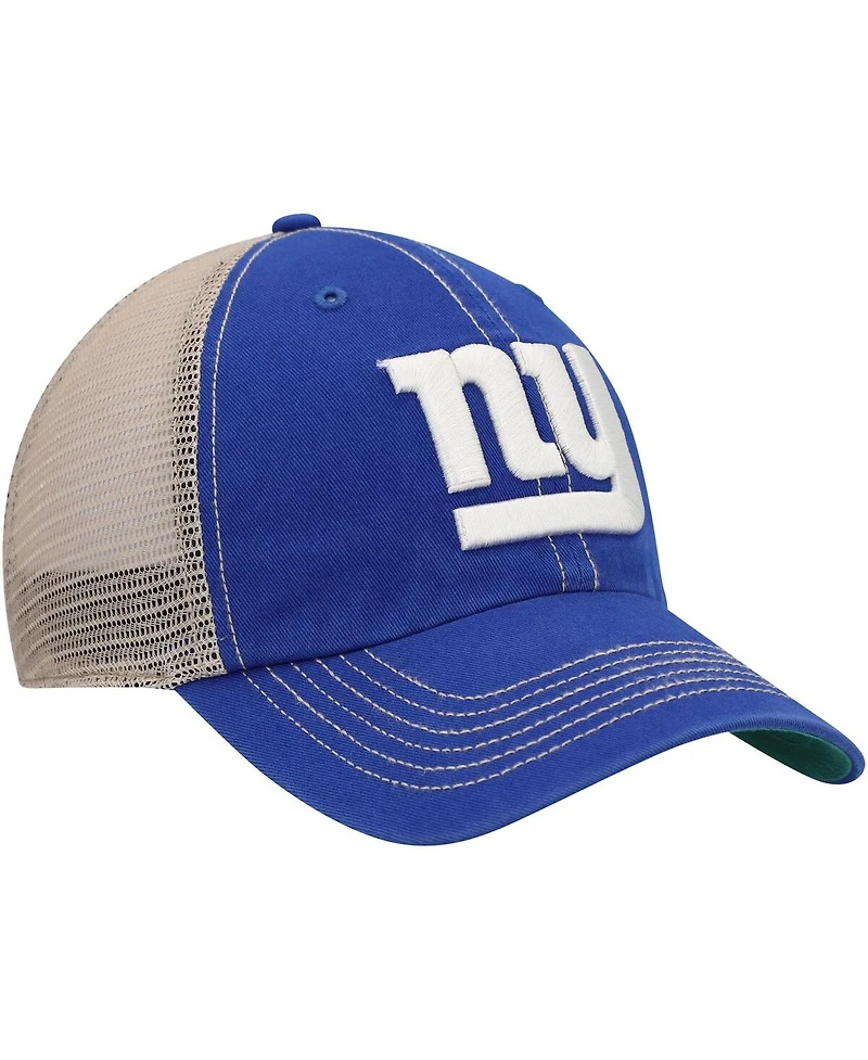 Men's '47 Royal/Natural New York Giants Trawler Trucker Clean Up Snapback Hat