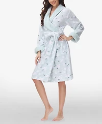 Ink+Ivy Women's Printed Plush Robe