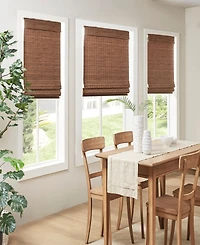 Madison Park Bamboo Light Filtering Roman Shade, Single Panel for Bedroom, light filtering 100% Natural bamboo window Roman Shades for Living Room, Wi