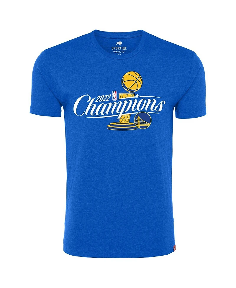 Men's Sportiqe Royal Golden State Warriors 2022 Nba Finals Champions Official Logo Davis T-shirt