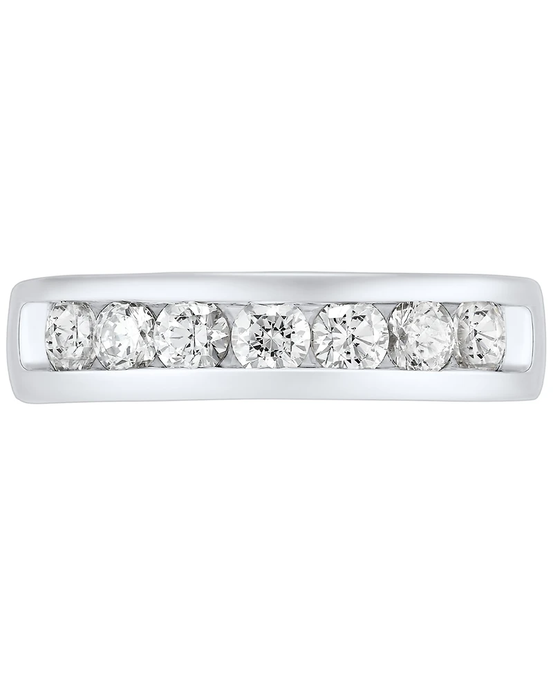Grown With Love Men's Lab Diamond Band (1-1/2 ct. t.w.) 10k White Gold