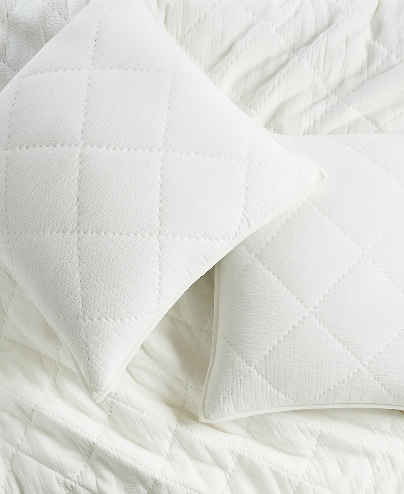 Hotel Collection Dobby Diamond 2-Pc. Sham Set, European, Exclusively at Macy's