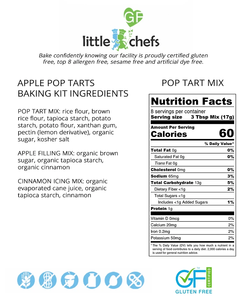 Little Gf Chefs Apple Pop Tarts Gluten Free Baking Kit