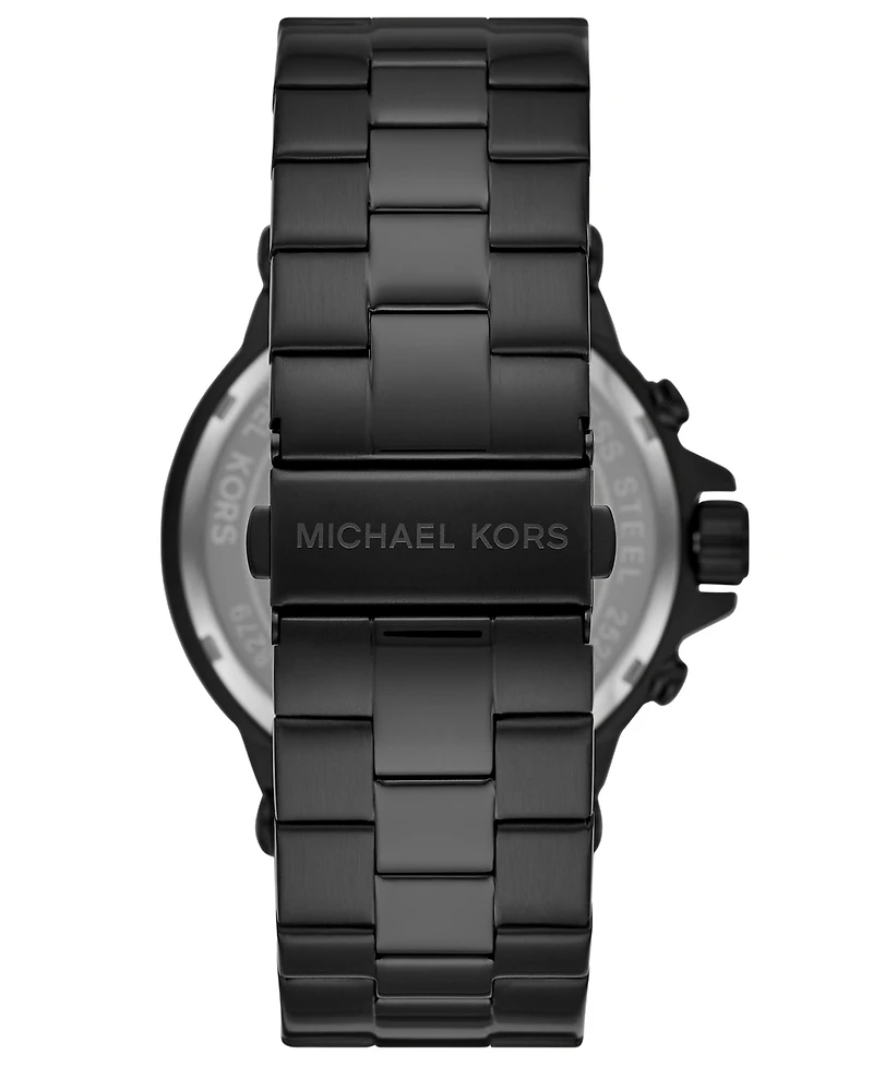 Michael Kors Men's Dylan Chronograph Black Ion Plating Stainless Steel Bracelet Watch 48mm