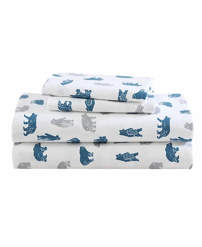 Eddie Bauer Printed Cotton Flannel 3-Pc. Sheet Set, Twin Xl