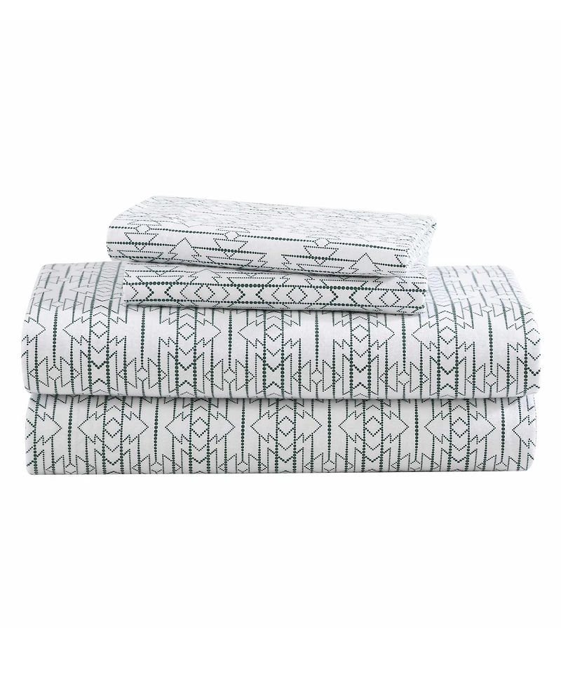 Closeout! Eddie Bauer Printed Cotton Flannel -Pc. Sheet Set