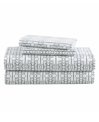 Closeout! Eddie Bauer Printed Cotton Flannel -Pc. Sheet Set