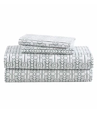 Closeout! Eddie Bauer Printed Cotton Flannel -Pc. Sheet Set