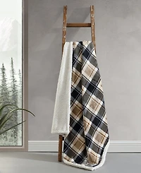 Eddie Bauer Rugged Plaid Ultra Soft Plush Fleece Throw, 50" x 60"