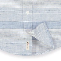 Hope & Henry Boys Linen Short Sleeve Button Down Shirt