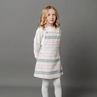 Hope & Henry Little Girls Organic Cotton Sleeveless Ruffle Strap Skirtall
