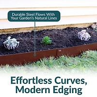 Outdoor Lawn and Garden Heavy-Duty Steel Metal Flexible Landscape Edging Borders - 16