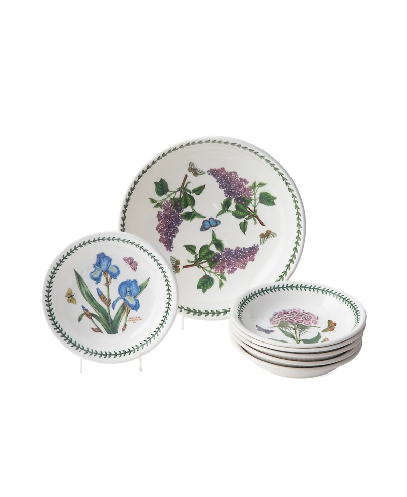 Portmeirion Botanic Garden Pasta Bowl Set, 7 Pieces