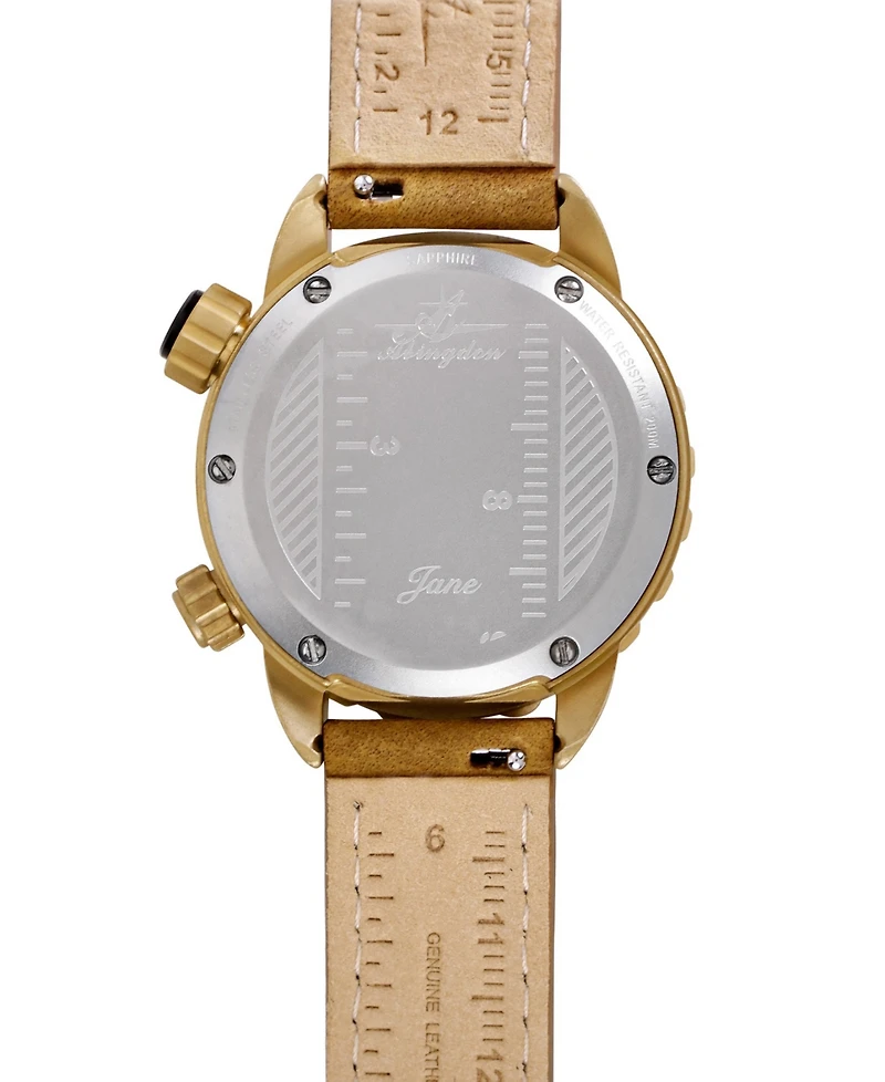 Abingdon Co. Women's Jane Brown Leather Strap Watch 35mm