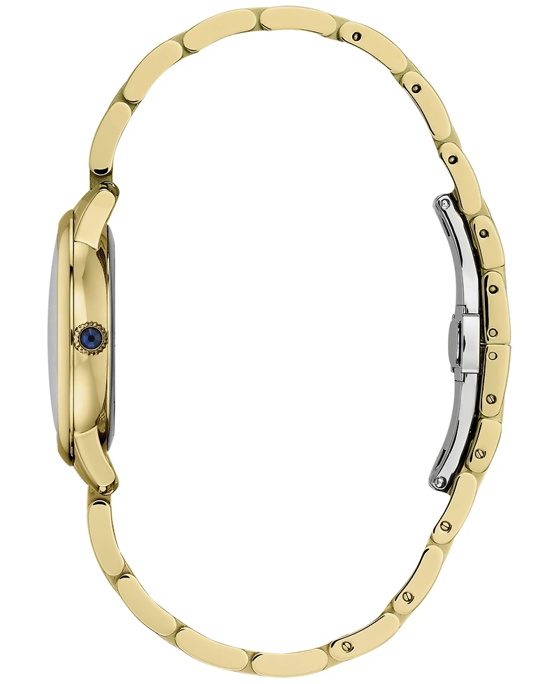 Frederique Constant Women's Swiss Slimline Diamond (1/20 ct. t.w.) Gold-tone Stainless Steel Bracelet Watch 30mm