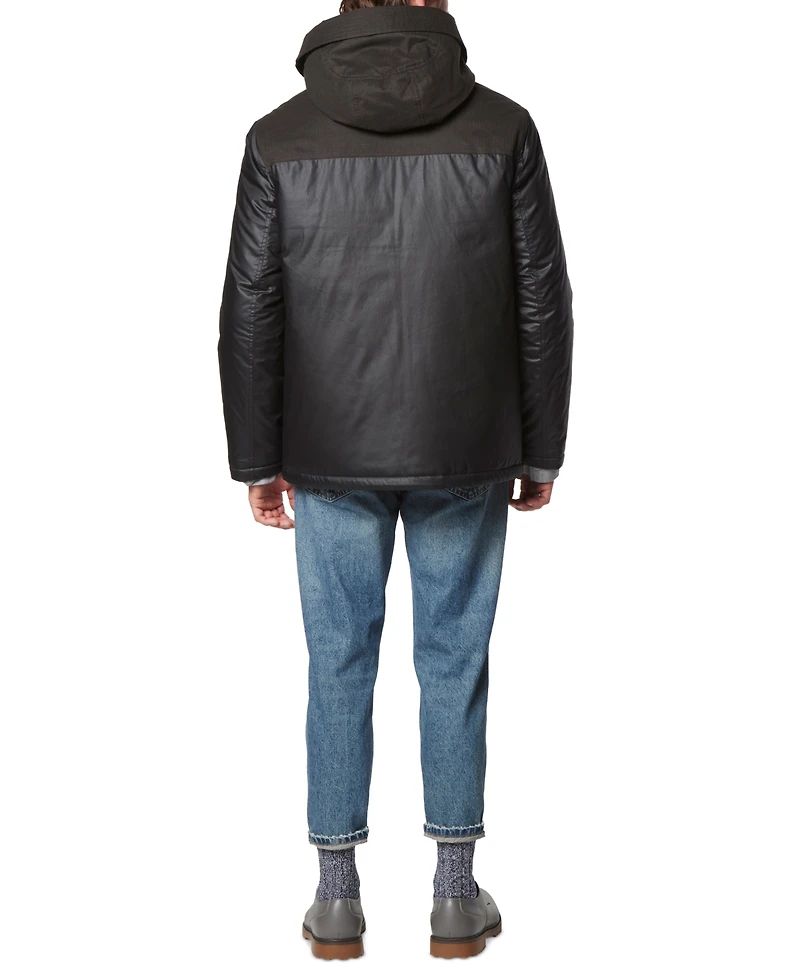 Marc New York Men's Harrigan Resin & Faux Wool Combo Parka