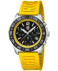 Luminox Men's Swiss Chronograph Pacific Diver Yellow Rubber Strap Watch 44mm