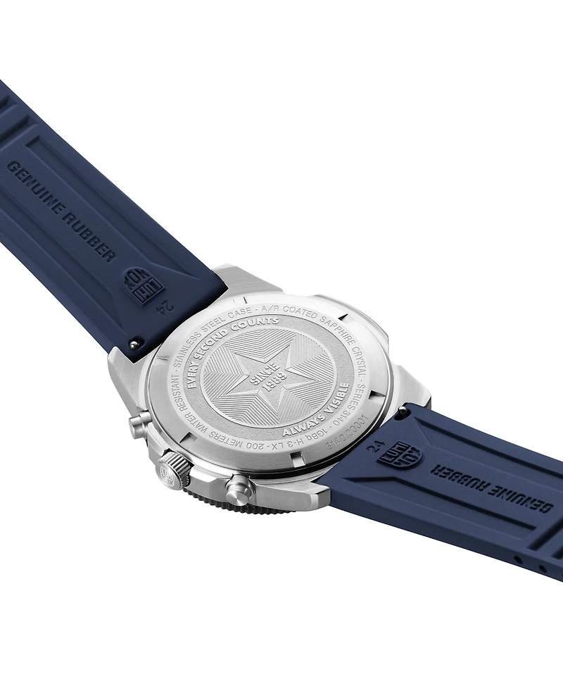 Luminox Men's Swiss Chronograph Pacific Diver Blue Rubber Strap Watch 44mm