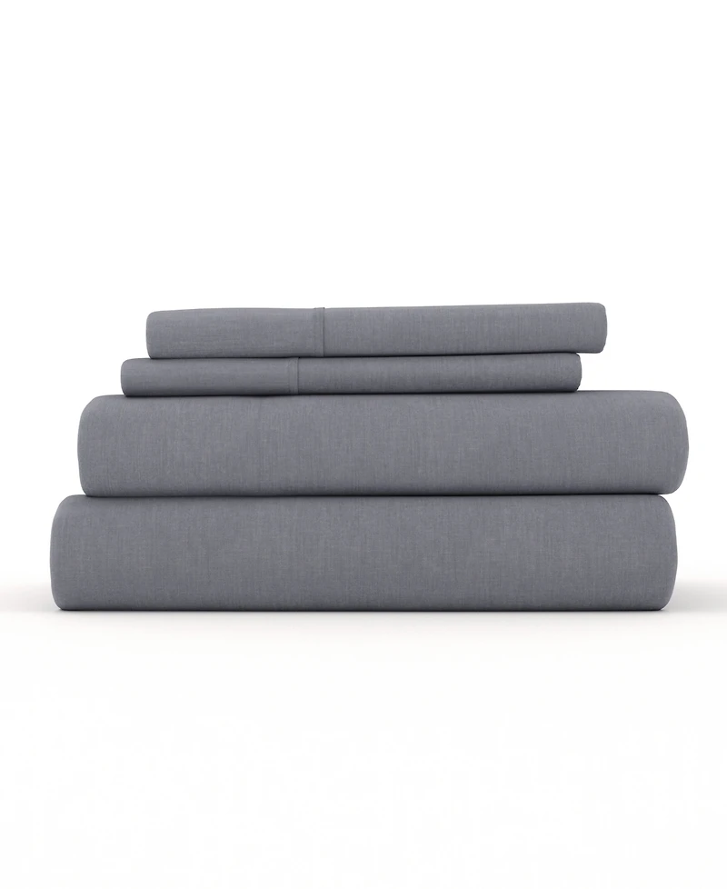 ienjoy Home 300 Thread Count Linen Rayon From Bamboo Blend Deep Pocket -Pc. Sheet Set