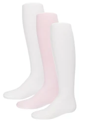 MeMoi Baby Girls Solid Nylon Opaque Basic Non-Binding Tights 3 Pack
