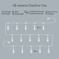 Ambience Pro 48 ft. Indoor/Outdoor Led Weatherproof String Lights