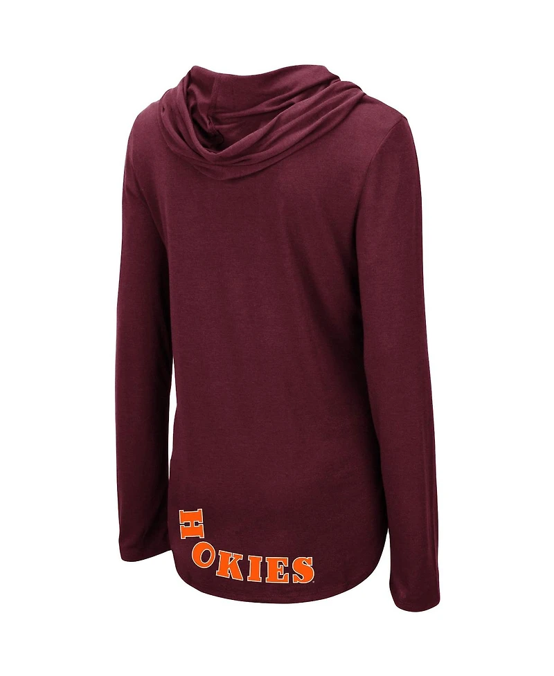 Women's Colosseum Maroon Virginia Tech Hokies My Lover Hoodie Long Sleeve T-shirt