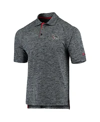 Men's Colosseum Heathered Navy Gonzaga Bulldogs Down Swing Raglan Polo Shirt
