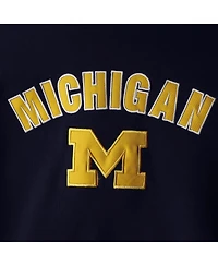 Women's Navy Michigan Wolverines Arch and Logo 1 Pullover Hoodie