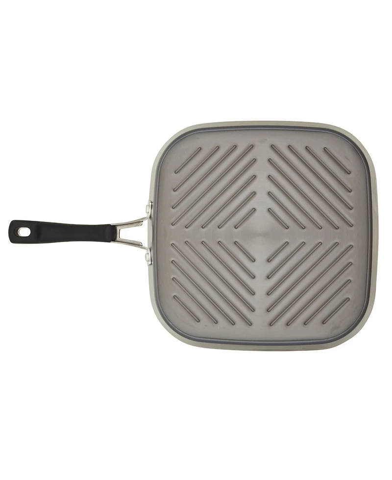 Rachael Ray Cook + Create Hard Anodized Nonstick Deep Grill Pan, 11"