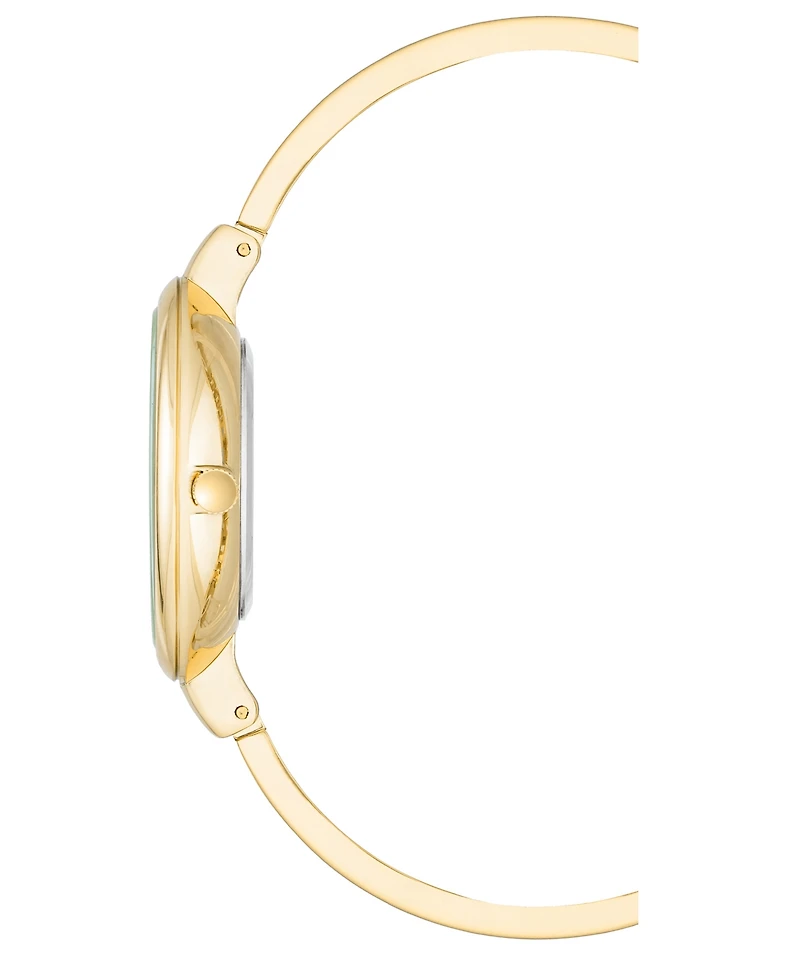 Anne Klein Women's Gold-Tone Alloy Bangle Watch 32mm and Bracelet Set