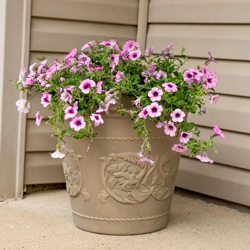 Indoor/Outdoor Patio, Garden, or Porch Weather-Resistant Double-Walled Arabella Flower Pot Planter
