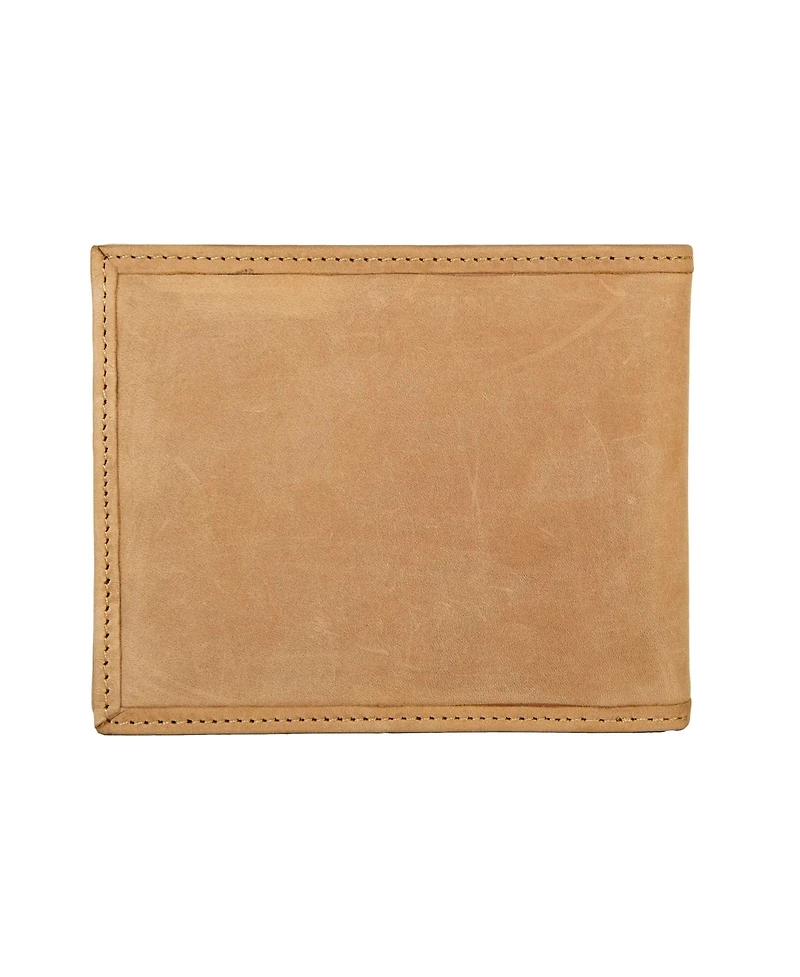 Lucky Brand Men's Flag Embossed Leather Bifold Wallet
