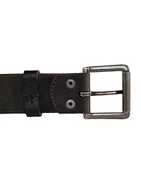 Lucky Brand Men's Leather Jean Belt with Roller Buckle and Rivets