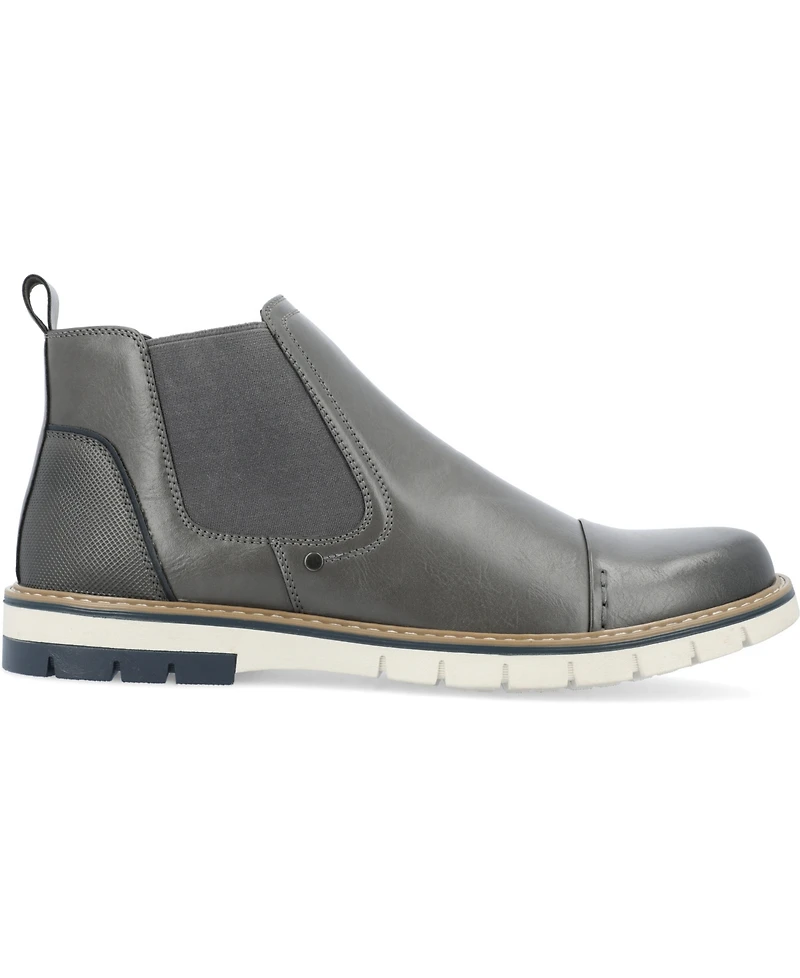 Vance Co. Men's Waylon Tru Comfort Foam Pull-On Cap Toe Chelsea Boot
